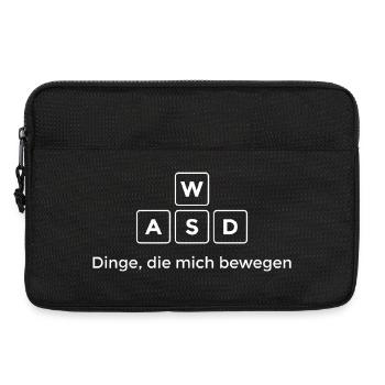 Dinge Die Mich Bewegen Shirt WASD Shirt PC Gamer - Laptoptasche 13" - Schwarz - Vorne