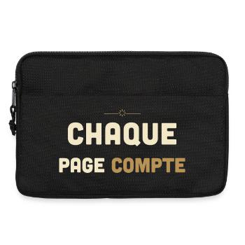Chaque Page Compte - Cadeau Lecteur - Sacoche pour ordinateur portable 13 pouces - noir - Devant