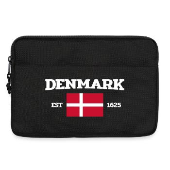 Denmark - Dänemark - Est 1625 - Flagge - Flag - Laptoptasche 13" - Schwarz - Vorne