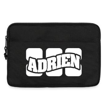 Prénom Adrien - Sacoche pour ordinateur portable 13 pouces - noir - Devant