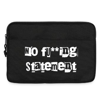 No F***ing Statement Distressed Typo - Laptoptasche 13" - Schwarz - Vorne