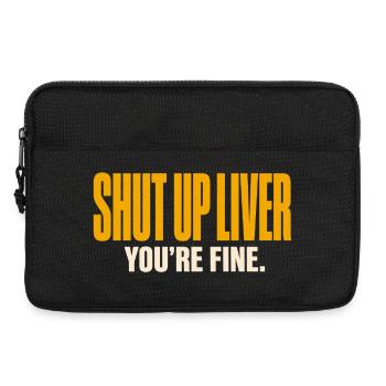 Ruhig Leber - Lustiges Alkohol T-Shirt - Laptoptasche 13" - Schwarz - Vorne