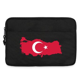 Türkei Landkarte Fahne - Laptoptasche 13" - Schwarz - Vorne