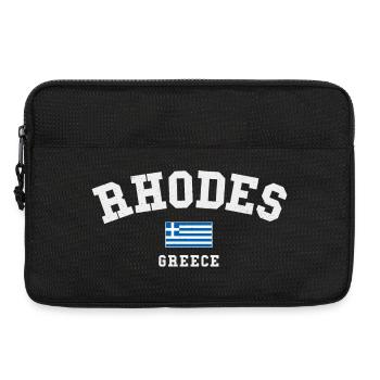 Drapeau de la Grèce de Rhodes - Sacoche pour ordinateur portable 13 pouces - noir - Devant