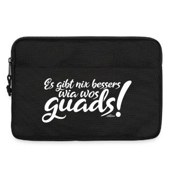 Alpenplatzl | Es gibt nix bessers wia wos guads! - Laptoptasche 13" - Schwarz - Vorne