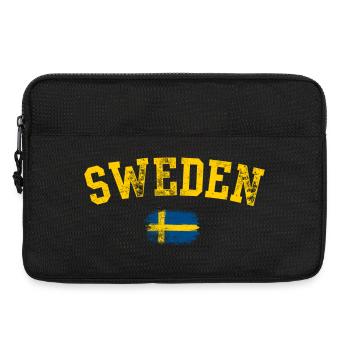 Schweden Bold Brush Flag Tee - Laptoptasche 13" - Schwarz - Vorne
