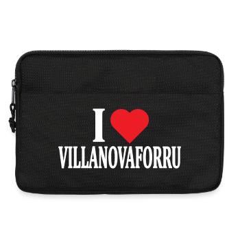 T-Shirt Ich liebe Villanovaforru T-Shirt Sardinien - Laptoptasche 13" - Schwarz - Vorne