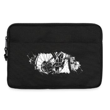 Zahnräder in Bewegung - Laptoptasche 13" - Schwarz - Vorne