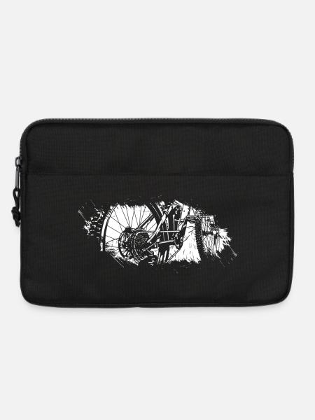 Zahnräder in Bewegung - Laptoptasche 13" - Schwarz