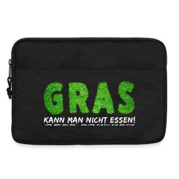 Gras kann man nicht esse! Aber rauchen - Laptoptasche 13" - Schwarz - Vorne
