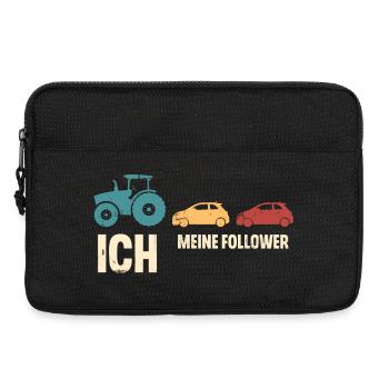 Landwirt Traktor Bauer Ich Meine Follower - Laptoptasche 13" - Schwarz - Vorne