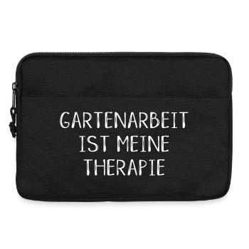Garten Natur Therapie Schrift Spruch Gartenarbeit - Laptoptasche 13" - Schwarz - Vorne