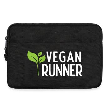 Coureur végétalien - Sacoche pour ordinateur portable 13 pouces - noir - Devant