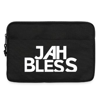 Jah Bless Block Font Design - Laptop bag 13" - black - Front