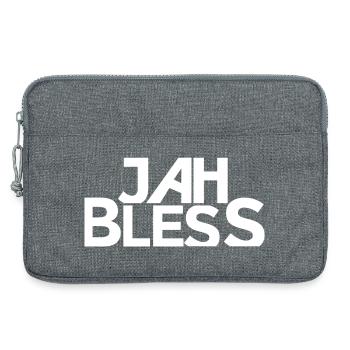 Conception de la police Jah Bless Block - Sacoche pour ordinateur portable 13 pouces - gris chiné - Devant