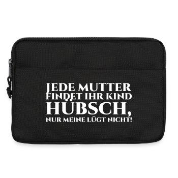 Jede Mutter findet ihr Kind hübsch, white - Laptoptasche 13" - Schwarz - Vorne