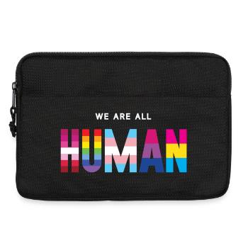 Mois de la fierté LGBT - Nous sommes tous humains - Sacoche pour ordinateur portable 13 pouces - noir - Devant