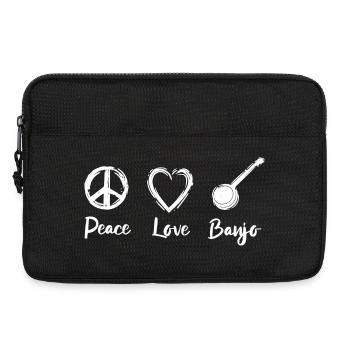 Peace Love Banjo - Laptop bag 13" - black - Front