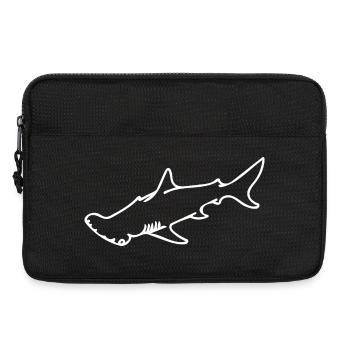 weiße Eleganz der Tiefe - Hammerhai - Laptoptasche 13" - Schwarz - Vorne