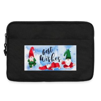 Yoga Wichtel Best Wishes -lustige Weihnachts-Gnome - Laptoptasche 13" - Schwarz - Vorne