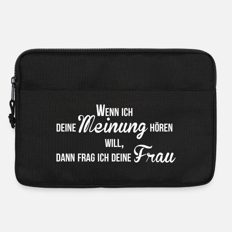 Wenn ich deine Meinung will - Laptoptasche 13" - Schwarz