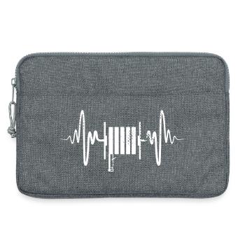 Fréquence du pouls du tuyau d’incendie - Sacoche pour ordinateur portable 13 pouces - gris chiné - Devant