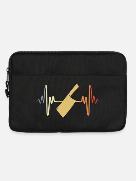 Hackbeil EKG Herzlinie - Laptoptasche 13" - Schwarz
