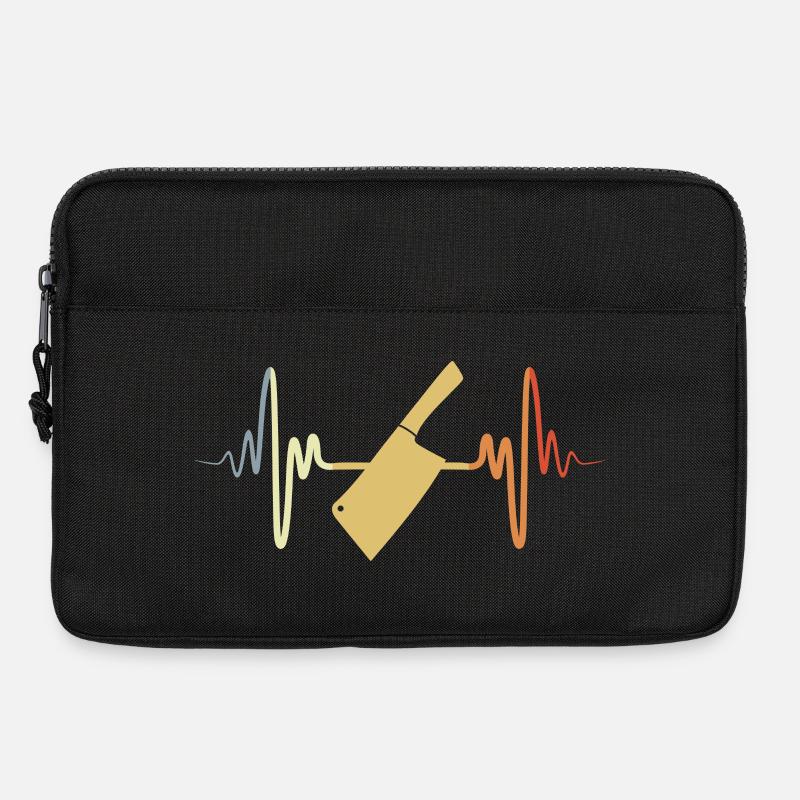 Hackbeil EKG Herzlinie - Laptoptasche 13" - Schwarz
