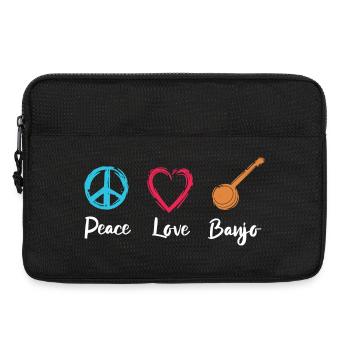 Peace Love Banjo - Laptop bag 13" - black - Front