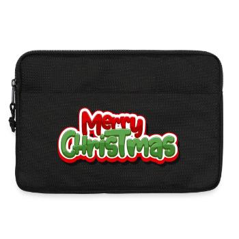 Merry Christmas Bold Script Graphic - Laptop bag 13" - black - Front