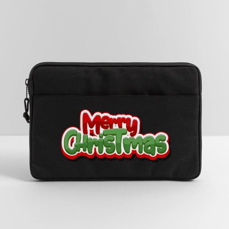 Joyeux Noël Graphique de script gras Sacoche pour ordinateur portable 13 pouces