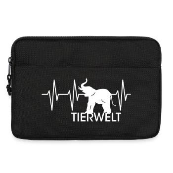 herzschlag tierwelt Elefanten Elefant Symbol icon - Laptoptasche 13" - Schwarz - Vorne