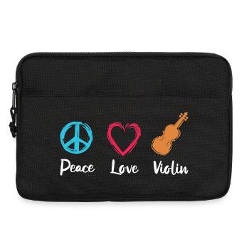 Peace Love Violin - Laptop bag 13" - black - Front