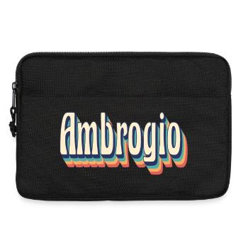 Ambrogio T-Shirt Retro Vintage T-Shirt Geschenk - Laptoptasche 13" - Schwarz - Vorne