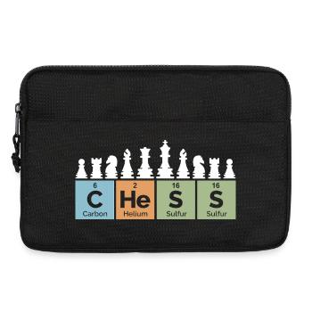 retro Schach Periodensystem coole Sprüche vintage - Laptoptasche 13" - Schwarz - Vorne