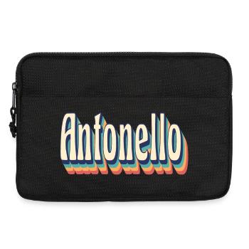 Antonello Retro Vintage T-Shirt T-Shirt Geschenk - Laptoptasche 13" - Schwarz - Vorne