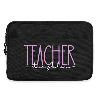 Enseignant Fille Fière Mignon Cadeau - Sacoche pour ordinateur portable 13 pouces - noir - Devant