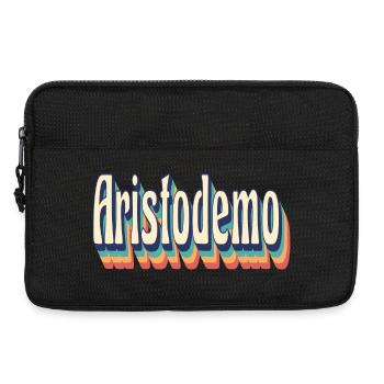 Aristodemo Retro Vintage T-Shirt - Laptoptasche 13" - Schwarz - Vorne
