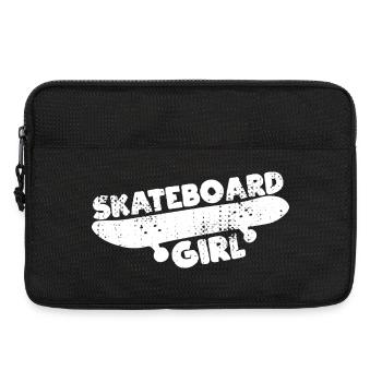 Skateboard Mädchen - Laptoptasche 13" - Schwarz - Vorne