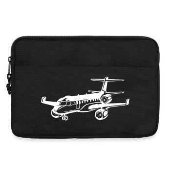 Dessin d’avion - Sacoche pour ordinateur portable 13 pouces - noir - Devant