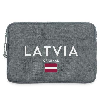 Lettische Flagge, Lettische Flagge - Laptoptasche 13" - Grau meliert - Vorne