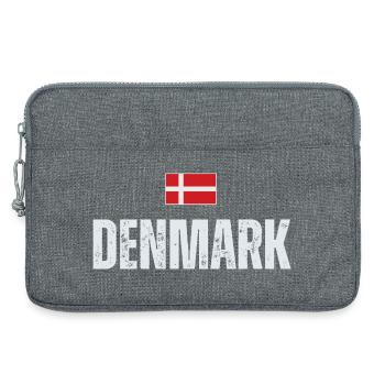 Flag of Denmark, proud Danish - Laptop bag 13" - heather grey - Front