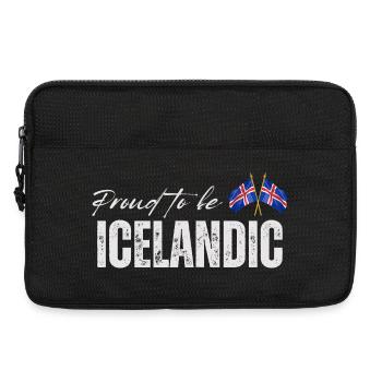 Fière d’Islandaise, j’adore l’Islande - Sacoche pour ordinateur portable 13 pouces - noir - Devant