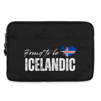 Icelandic proud, I love Iceland - Laptop bag 13" - black - Front