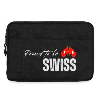 Proud Swiss, I love Switzerland - Laptop bag 13" - black - Front
