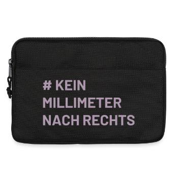 Antifa Mindset kein Millimeter nach rechts - Laptoptasche 13" - Schwarz - Vorne