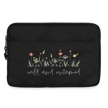 Sauvage et indompté - Dicton des fleurs des prés - Sacoche pour ordinateur portable 13 pouces - noir - Devant