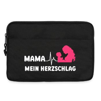 MAMAN MON RYTHME DE COEUR Future maman drôle - Sacoche pour ordinateur portable 13 pouces - noir - Devant