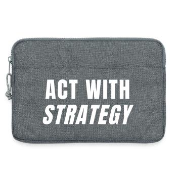 Act With Strategy Success Mindset Power Growth - Laptop bag 13" - heather grey - Front