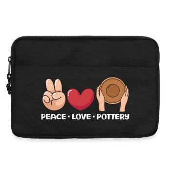 Frieden Liebe Töpferei Kunst Freude - Laptoptasche 13" - Schwarz - Vorne